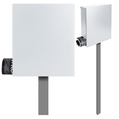 Standbriefkasten mit Zeitungsfach weiss MOCAVI SBox 111b Ständer einbetonieren