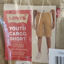 Levi's Boy's Stretch Waistband Knee Length Cargo Short Sz 4