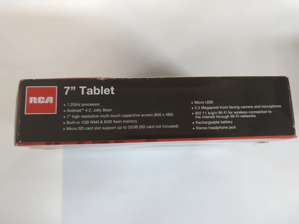 Tablet RCA 8GB, Android 4.2x Jelly Bean, negra 7 pulgadas. Foto 4 de 4