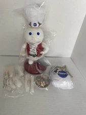 Christmas 2002 Pillsbury Doughboy Porcelain Santa - Danbury Mint NIB TAGS*RARE*