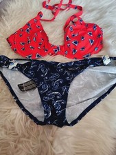WOMENS RESORT BIKINI SET SWIMWEAR SIZE 36 C/d  TOP 16 NEXT BOTTOMS BNwt