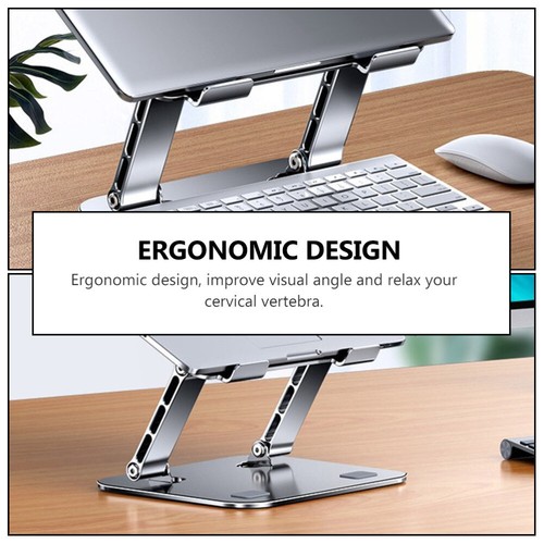 Laptop Stand Office Computer Heat Dissipation Aluminum Alloy Folding Foldable - Afbeelding 7 van 12
