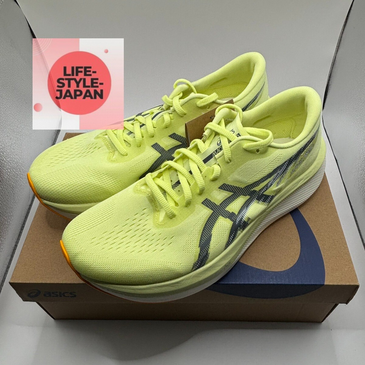 ASICS Magic Speed 4 セーフティーイエロー27.5cm ASICS Men's Running Shoes MAGIC SPEED 4 WIDE Safety Yellow