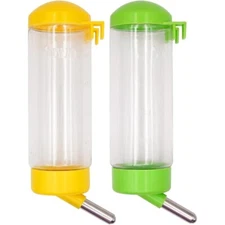 2 Pack 16 oz Guinea Pig Water Bottle No Drip for Cage No Leak Rat Small Animal