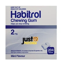 Habitrol Nicotine Gum 2 mg MINT Flavor (1224 Total Pieces 6 Boxes) NEW 09/2027