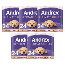 Andrex Toilet Rolls x120 Supreme Quilts Fragrance-Free 3 Ply Toilet Paper