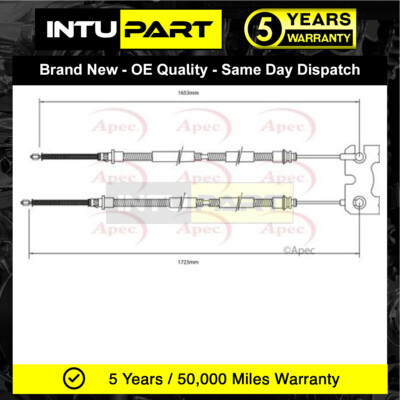 Fits Ford Escort 1.3 1.4 1.6 1.8 D TD IntuPart Rear Hand Brake Cable