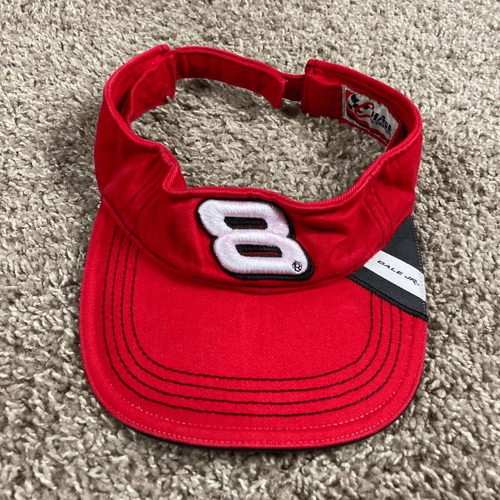 Dale Jr. Earnhardt NASCAR Visor Red Adjustable Racing Cap Chase Authentics - Picture 3 of 10