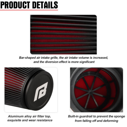 NIBBI 42mm Bent Air Filter Pod Cleaner Motorcycle PIT Quad Dirt Bike ATV Buggy - Picture 4 of 8