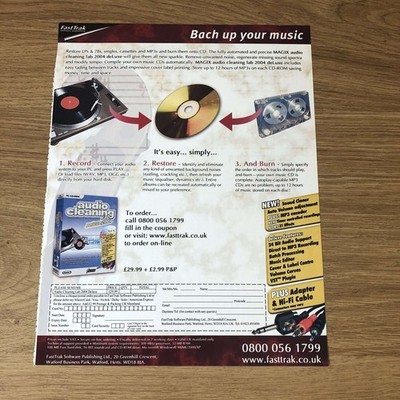 GRAM35 MAGAZINE ADVERT 11X8 MAGIX AUDIO CLEANING LAB 2004 DELUXE