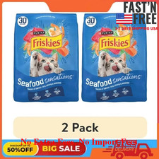 2 pack Purina Friskies Dry Cat Food Seafood Sensation Salmon Tuna, Shrimp 30lb