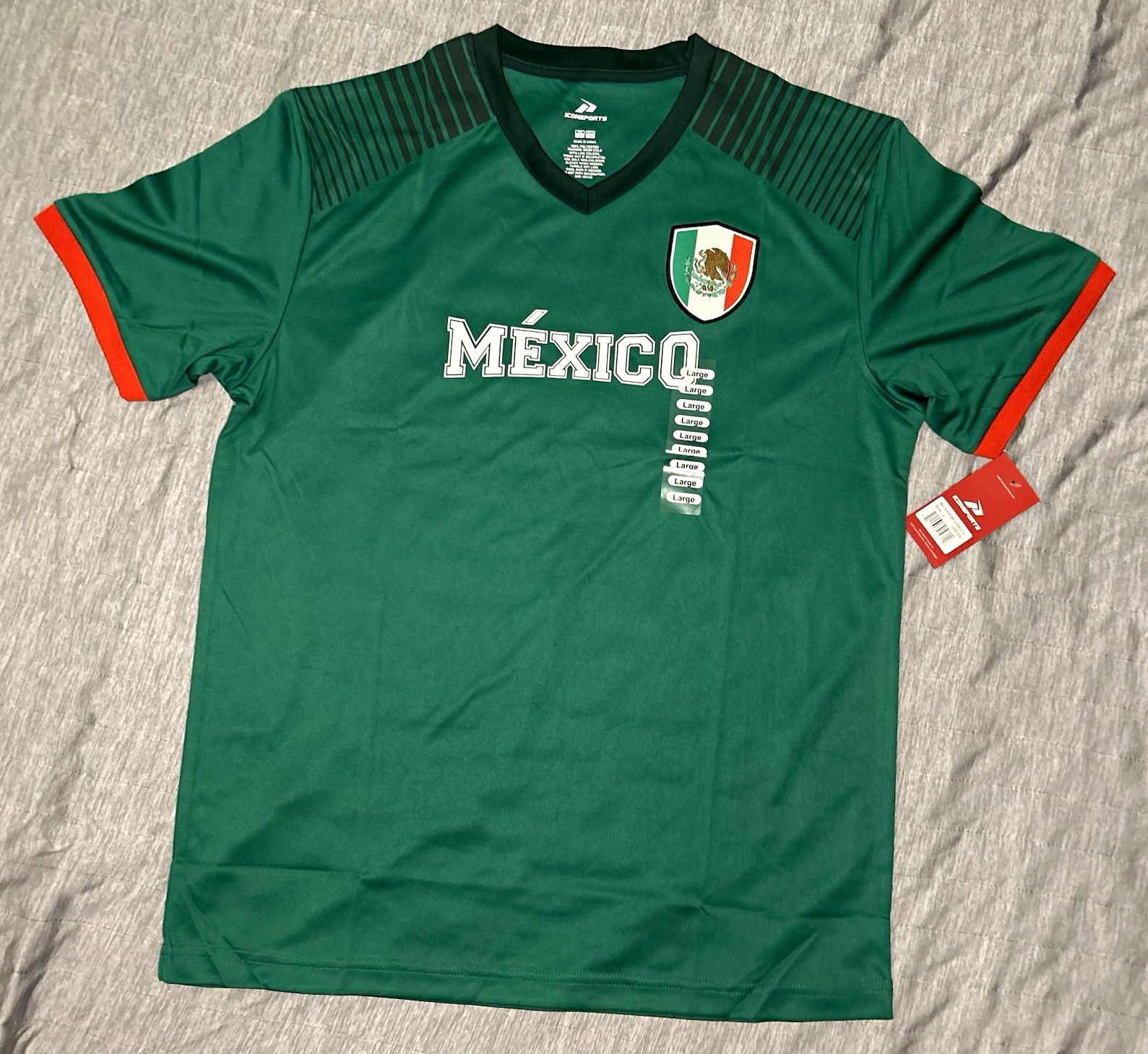 Icon Sports Men's Mexico National Team Jersey Green/Size L/NWT