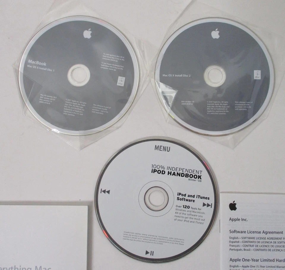MacBook (2007 - 3 CDs + 2 Booklets) Mac OS Version 10.5 - Install Discs - Apple - Image 2 of 3