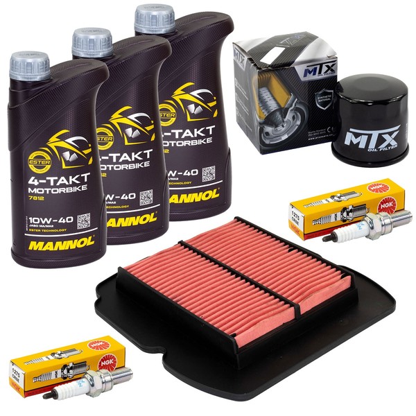 Wartung Set ÖL 3L FüR Suzuki SV 650 BY 2003-2006 Luftfilter ÖLfilter ZüNdkerzen-image