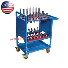 Rolling Tool Cart 40 Taper Tool Holder Mobile CNC Tool Cart 35 Capacity CAT40