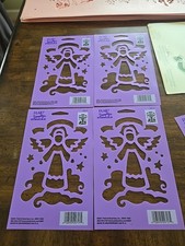 4 New Old Stock PLAID Simply Stencils Gorgeous AngelAnd Such Lot Of 4 New
