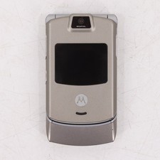 Motorola RAZR V3m Silver Sprint Cellular Flip Phone Vintage V3 Series