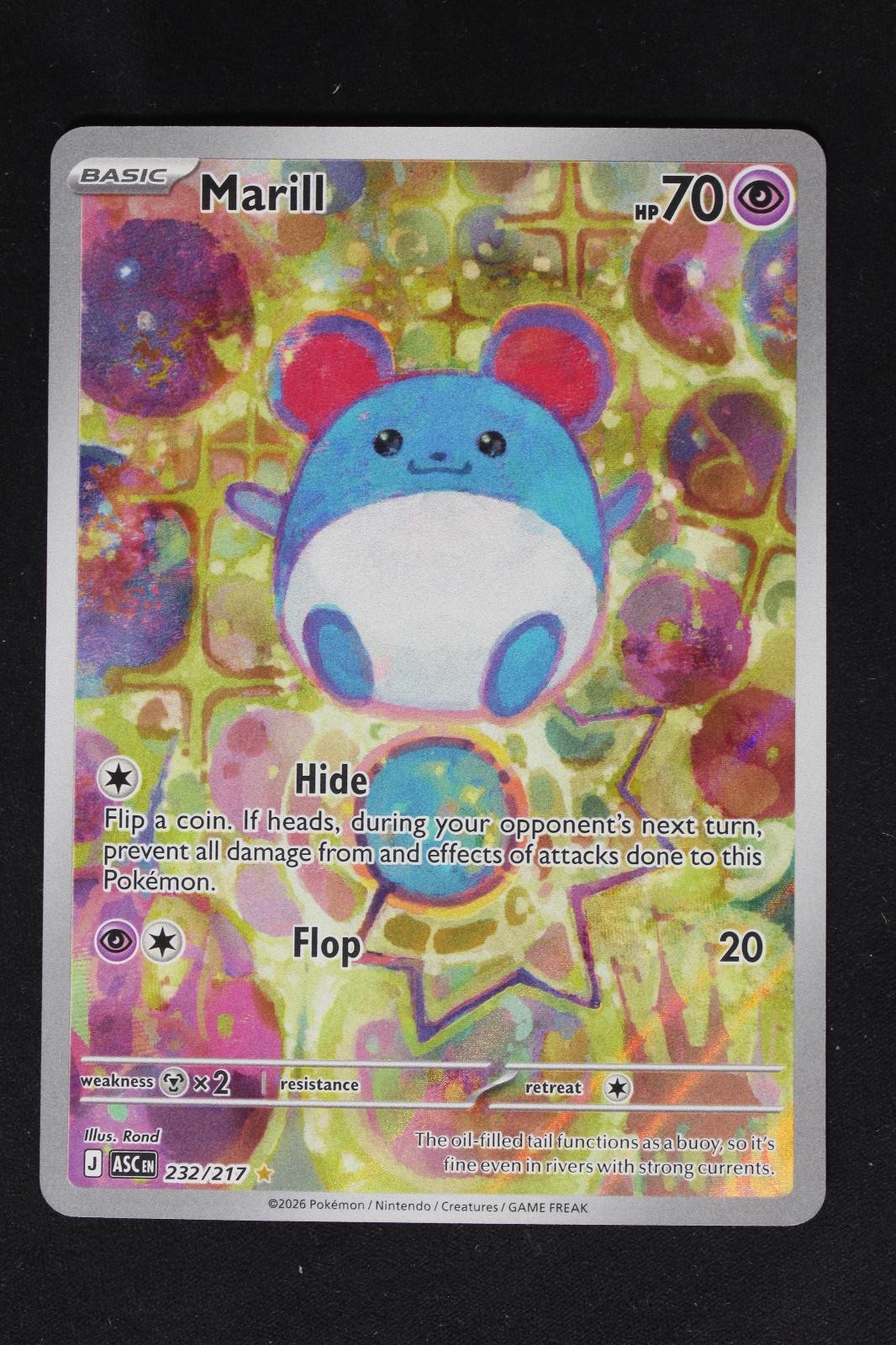 Pokemon Marill Illustration Rare NM - Ascended Heroes 232/217