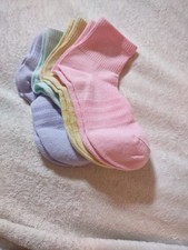 4 Pair Pastel Colored Sz Medium Adidas Ankle Socks