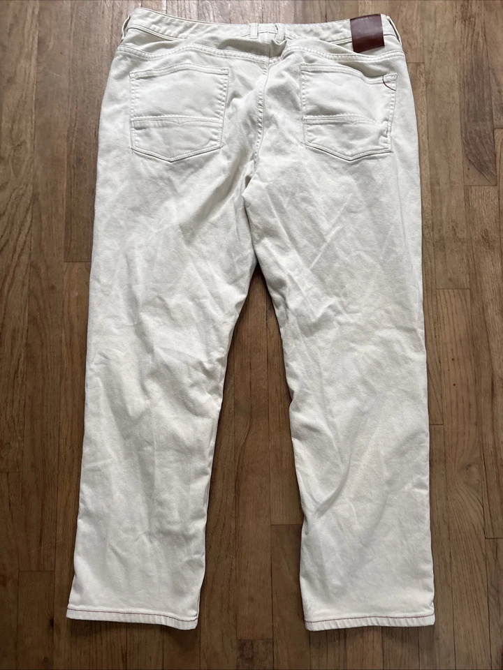 Pantalones de mezclilla Tommy Bahama para hombre talla 38X30 blancos pierna recta Foto 4 de 4