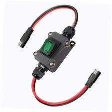 DC 12V Inline Power Toggle DC12V SAE inline cord switch with green light