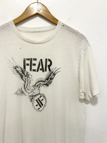 RARE VINTAGE 80'S FEAR MORE BEER PUNK ROCK HARDCORE LA THIN Vintage vintage concert t-shirt, vintage, size XL, single stitch, B+ condition