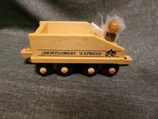 Montgomery Schoolhouse Vermont Handcrafted Wooden Large Open Cargo Train Car