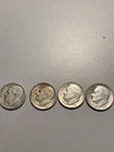 Lot Of 4 1950’s Roosevelt Dimes All San Francisco Mints 1951-S Thru 1954-S.Fine+