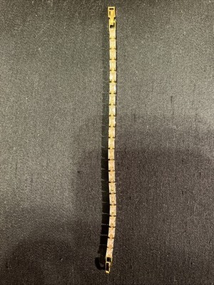 7.5 INCH BRACELET 14KT GOLD ELECTROPLATED 10X HIGH QUALITY WITH CZ STONES