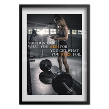 Bodybuilding Motivational Gym Poster   Fitness Inspiration Wall Art Print