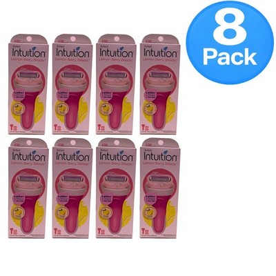 Schick Intuition Lemon Berry Breeze Razor with Organic Lemon (8 Pack) New
