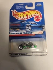 1998 Hot Wheels #651 First Editions 21/40 GO KART Green w/Chrome 5 Sp-Front MW