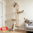 Pektiftn Cat Tree 3-Tier Natural Sisal