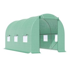 Outsunny Polytunnel Walk In Green House w/ PE Cover, 4.5 x 2 x 2m