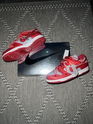 Nike x Off White Dunk Low 'University Red' US10 / EU 44