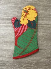 VINTAGE Hawaiian Style Hibiscus Oven Mitt sum...