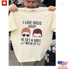 Oasis Soup Parody Shirt Funny Rock Band Meme Graphic Tee Unisex Fan Merch