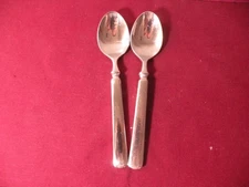Set Of 2 Teaspoons EMPIRE MSE Martha Stewart Everyday Stainless Flatware 6 5/8"