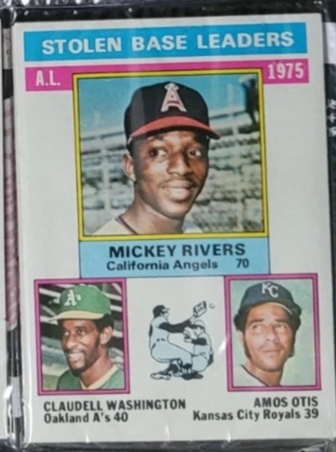 Tarjetas de líder 1976 Topps Holiday MLB Rack Pack HOF’er Hank Aaron, SB NL y AL Foto 4 de 4