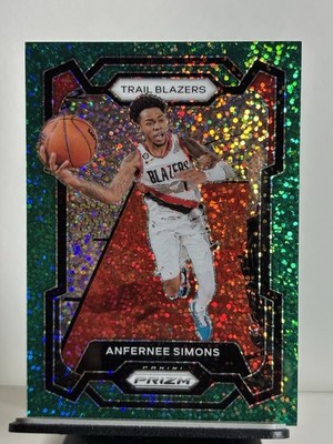 Anfernee Simons 2023-24 Prizm Green Sparkle /8 #106 - Boston Celtics Color Match