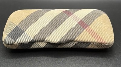 Burberry Nova Check Hard Clamshell Eyeglasses Sunglasses Case Made In Italy