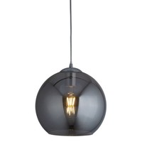 Pendelleuchte Rauchglas Rund Ø 30 Cm H: Max. 1,2 M Grau E27 HäNgelampe Esszimmer