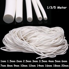 1/3/5M Dia 1mm to 20mm Silicone Rubber Cord White Seal Foamed Sponge O Ring Cord