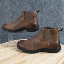 BOGS H2O Boots Mens 9 Cruz Casual Chelsea Slip On Ankle Boot Brown Leather