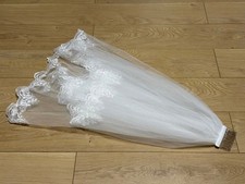 White Lace Wedding Veil Gloves Set Used Bridal Accessories Japan