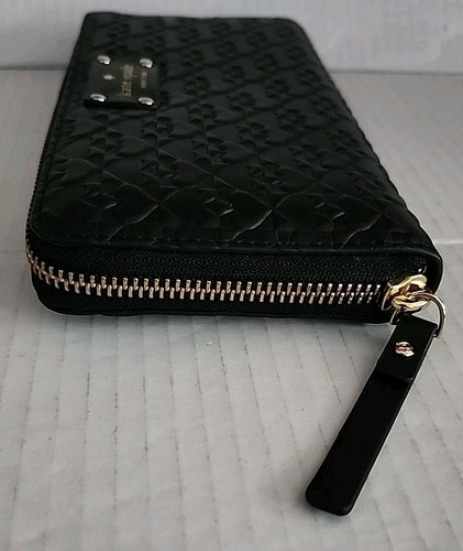 Kate Spade Geldbörse Schwarz Penn Place Prägung Neda Rundumreißverschluss Neu - Bild 13 von 24
