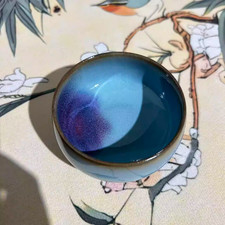 Rara tazza porcellana cinese antica dinastia canzone Jun forno