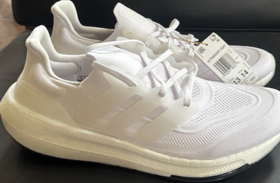 adidas UltraBoost Light Men's White Mesh Running Shoes Lightweight Cushioned