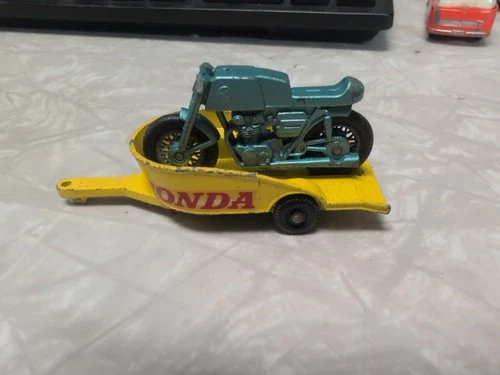 Lesney Matchbox Series Honda Motorcycle & Trailer No.38 Vintage Diecast 1960s