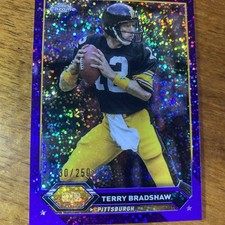 Terry Bradshaw Topps Chrome Purple Disco 130/250 Topps Composite Football 2024